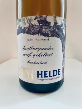 2021-er Spätburgunder weiss gekeltert QbA trocken - Ökologisches Wein- und Sektgut Helde
